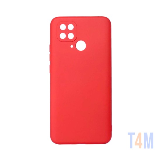 Capa de Silicone com Moldura de Câmera para Xiaomi Redmi 10c Vermelho